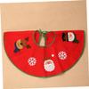 Beatifufu 1pc Xmas Tree Skirt Non-Woven Holiday Decoration for Christmas Tree Adorable Cloth Base Realistic Texture for Festive Atmosphere view 4