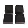 TANIQIACA 2 Inch Stackable TPU Square Desk Riser Heavy Duty Waterproof Anti-Slip Black Furniture Riser view 3