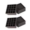 TANIQIACA 2 Inch Stackable TPU Square Desk Riser Heavy Duty Waterproof Anti-Slip Black Furniture Riser view 4