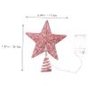 Beatifufu 1pc Shiny Christmas Tree Topper Warm Led Lights Hollow Star Design Decorative Tree Ornament for Holiday Season Decor view 4