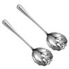 HAKIDZEL 2pcs Stainless Steel Colander Slotted Spoon Long Spoons Multifunctional Utensils view 1