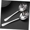 HAKIDZEL 2pcs Stainless Steel Colander Slotted Spoon Long Spoons Multifunctional Utensils view 2
