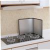 Mikinona 2pieces Kitchen Oil Baffle Cooking Splatter Guard Folding Oil Shield for Gas Stove Easy to Clean Non-stick Heat Insulation Board view 3