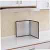 Mikinona 2pieces Kitchen Oil Baffle Cooking Splatter Guard Folding Oil Shield for Gas Stove Easy to Clean Non-stick Heat Insulation Board view 4