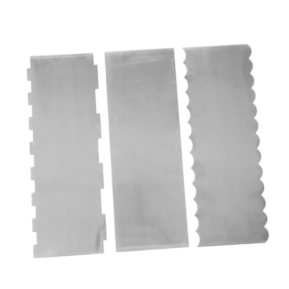 LABRIMP 3pcs Stainless Steel Cake Scrapers Steel Cake Scraper Jam Mixing Knife