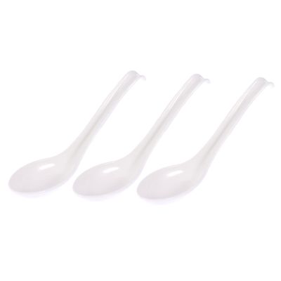 LABRIMP 12 Pcs Plastic Soup Spoons Long Handle Spoons Hooks for Cooking and Dining
