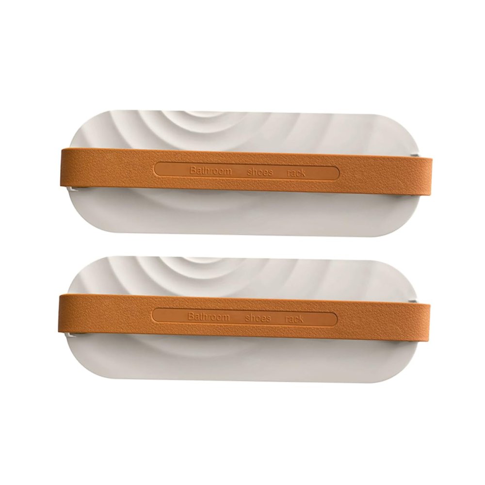 LABRIMP 2pcs Draining Slippers Shelf Wall-Mounted Shoes Rack for Bathroom Space-Saving Shoe Storage Holder Easy to Assemble Pattern Design