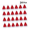 LABRIMP Festive Santa Hats Pack Mini Christmas Beanies Lollipop Wraps Candy Packing Toppers Wine Bottle Cap Decor view 2