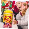 LABRIMP Festive Santa Hats Pack Mini Christmas Beanies Lollipop Wraps Candy Packing Toppers Wine Bottle Cap Decor view 3
