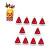 LABRIMP Festive Santa Hats Pack Mini Christmas Beanies Lollipop Wraps Candy Packing Toppers Wine Bottle Cap Decor view 4