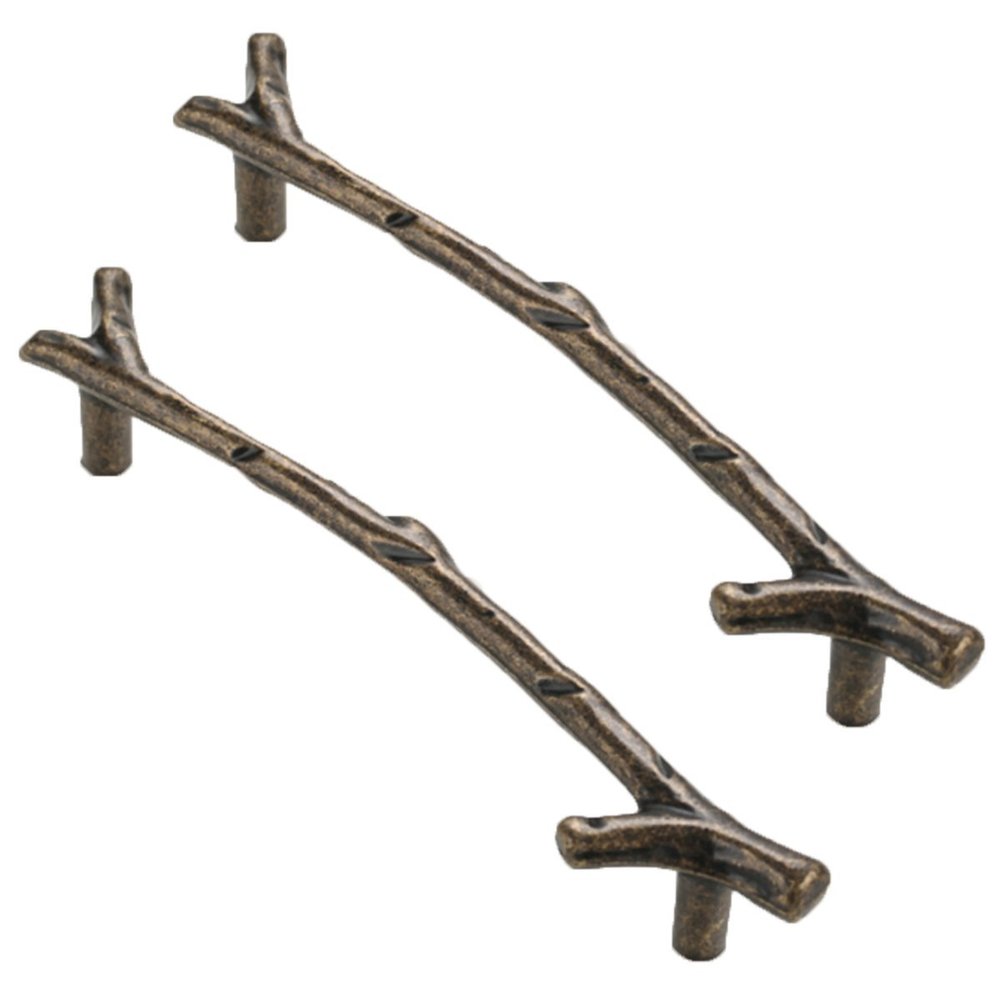 cupboard handles,handles for cupboards & draws,2 Pcs Modern European Zinc Alloy Kitchen Cabinet Drawer Door Handle Retro Branch Knobs Single Hole/Hole Distance 96mm/128mm (Hole Distance 128mm) ( Size