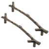 cupboard handles,handles for cupboards & draws,2 Pcs Modern European Zinc Alloy Kitchen Cabinet Drawer Door Handle Retro Branch Knobs Single Hole/Hole Distance 96mm/128mm (Hole Distance 128mm) ( Size view 1