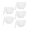 SHOWERORO 5sets Stackable Plastic Bowls with Lid Lightweight Mixing Containers for Food Storage for Baking Restaurants and Home Use Easy to Clean and Stain Resistant view 1