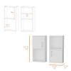 FM FURNITURE Dixie 2 Bathroom Medicine cabinets with Storage with Open Shelf, White view 3