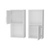 FM FURNITURE Dixie 2 Bathroom Medicine cabinets with Storage with Open Shelf, White view 4