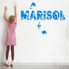 Megapolis Under The Water Wall Name Vinyl Decal, Ocean Themed Party Decoration, Baby Girl Nursery, Baby Girl Nursery Decor, Custom Kids Room Name view 3