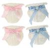 Hohopeti 4pcs Woven Flower Baskets Ribbon Decor Decorative Storage Baskets for Home Organization for Weddings Picnics and Floral Arrangements view 1