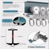 Flexible Bendable Curtain Track Ceiling Mount, 10 11 13 15 16 20 23ft Long, Shower/Hospital/Privacy Room Divider Rod, Heavy Duty Metal Curtain Rail System (Color : White, Size : 15m/49ft) view 4