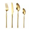 ONUIFIKE Silverware Set, 4/16/24/32 Pieces Stainless Steel Small Waist Knives, Forks And Spoons, Golden Steak Cutlery Set, Cutlery Flatware Set (Color : Rose Gold, Size : 1Set-4Pcs) view 1
