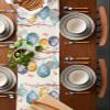 Table Runner 12x120 Inch Long Happy Easter Flowers Eggs Butterfly Floral Non-Slip Washable Table Runners Burlap Table Linens for Family Dinner, Outdoor or Indoor Parties, Wedding, Gathering view 2