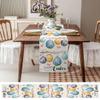 Table Runner 12x120 Inch Long Happy Easter Flowers Eggs Butterfly Floral Non-Slip Washable Table Runners Burlap Table Linens for Family Dinner, Outdoor or Indoor Parties, Wedding, Gathering view 3