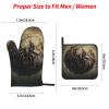 CSGJMYGS Oven Mitts and Pot Holders Set of 4 Heat Resistant Oven Glove and Hot Pads Ball Spider Web Kitchen Oven Mittens Non-Slip Potholder for Cooking Baking Grilling view 2