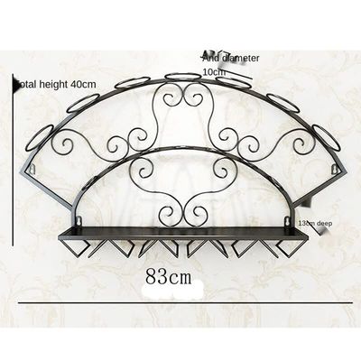 Wine Rack Wall Hanging Wall Rack Personality Support European Retro Wrought Iron Display Cabinet