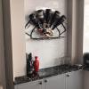 Wine Rack Wall Hanging Wall Rack Personality Support European Retro Wrought Iron Display Cabinet view 2