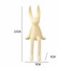 Gazechimp Ceramic Sitting Rabbit Statue Shelf Decor Coffee Shelf Decoration Modern Art Collectible with Long Ears for Display Cabinets, Small view 3