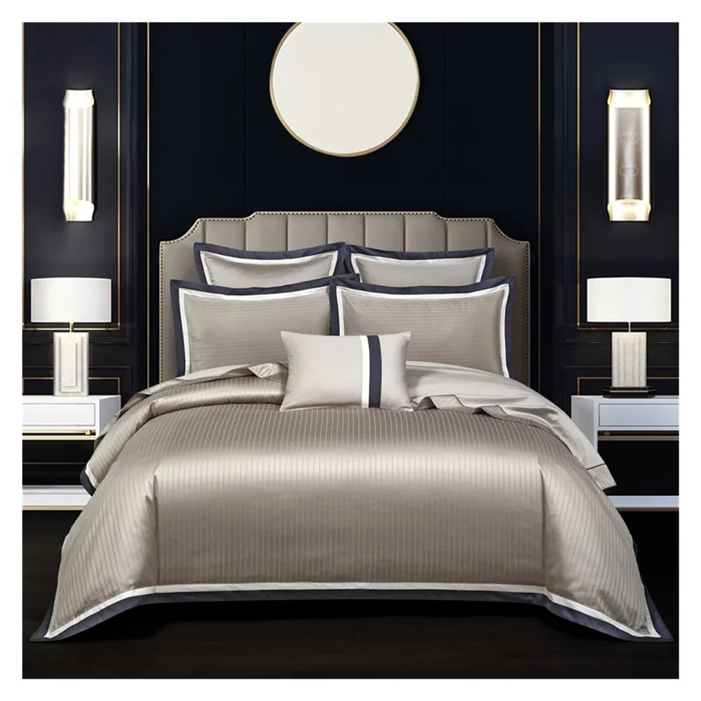 ADovz 1000TC Egyptian Cotton Chic Vintage Luxury Jacquard Duvet Cover Set Super King Queen Bedding Set Quilt Cover Bedsheet Pillowcase,Bed Sheets