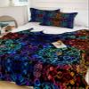 Quilt Set Full Size 3 Pieces Quilted Bedspread-Thin Soft Cozy, Boho Colorful Abstract Geometric Texture Stitched Lightweight Quilt Coverlet Bedding Sets for All Season (1 Quilt, 2 Pillow Shams) view 3