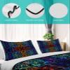 Quilt Set Full Size 3 Pieces Quilted Bedspread-Thin Soft Cozy, Boho Colorful Abstract Geometric Texture Stitched Lightweight Quilt Coverlet Bedding Sets for All Season (1 Quilt, 2 Pillow Shams) view 4