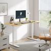 FLEXISPOT E6 MAX Bamboo Dual Motor 48x24 Inch 3-Stage Heavy Duty Standing Desk, 330lbs Weight Capacity, Height Adjustable Desk w/Cable Management & Wheels (Solid Bamboo Curved Desktop + White Frame) view 2