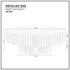31.49'' Walnut Round Coffee Table for Apartment, Modern Living Room Coffee Table with Sturdy Pedestal view 2