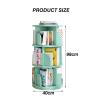 ZFUCMAYL 3-Tier Rotating Bookshelf,Floor-Standing Unit Storage Display Rack,360CD Display Stand,Easy Assemble Suitable for Office Bedroom Living Room Home (Color : Green) view 3