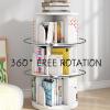 ZFUCMAYL 3-Tier Rotating Bookshelf,Floor-Standing Unit Storage Display Rack,360CD Display Stand,Easy Assemble Suitable for Office Bedroom Living Room Home (Color : Green) view 4