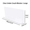 SagaSave 5 Pack Clear Sofa Bottom Dust Stopper, Toy Blocker with Strong Adhesive, PVC Dust Baffles for Under Furniture Sofa Couch Bed (3.15" H 15.75" L) (not with Adhesive) view 2