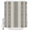 Double Love Boho StripesBathroom Curtain 78 Inch Shower Curtain with Hooks, Waterproof Polyester Bath Curtain Washable Bathtub Curtain Beige Geometric Modern Flower Stripe 36''x 78'' view 3