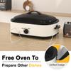 14 Quart Electric Roaster Oven with Slow Cooker Function, Turkey Roaster Oven Buffet with Self-Basting Lid, Removable Pan, Cool-Touch Handles, Easy to Clean, White view 2