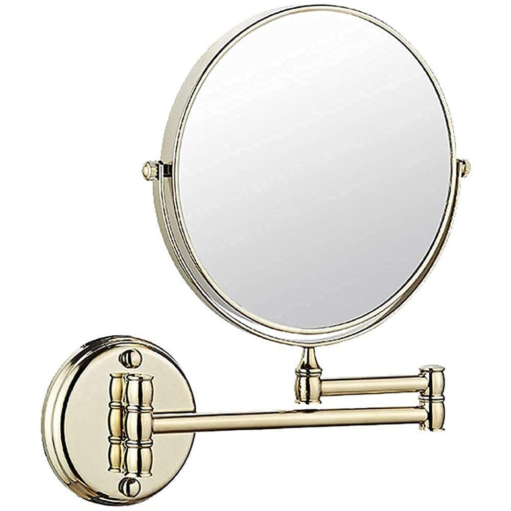 coseclinic Vanity Mirror,Bathroom Mirror Wall Mounted Makeup Mirror 8-Inch Two-Sided Swivel Wall Mounted Mirror Extending Folding Bathroom Shaving Cosmetic Make up Mirror- 3X Magnification (Nick