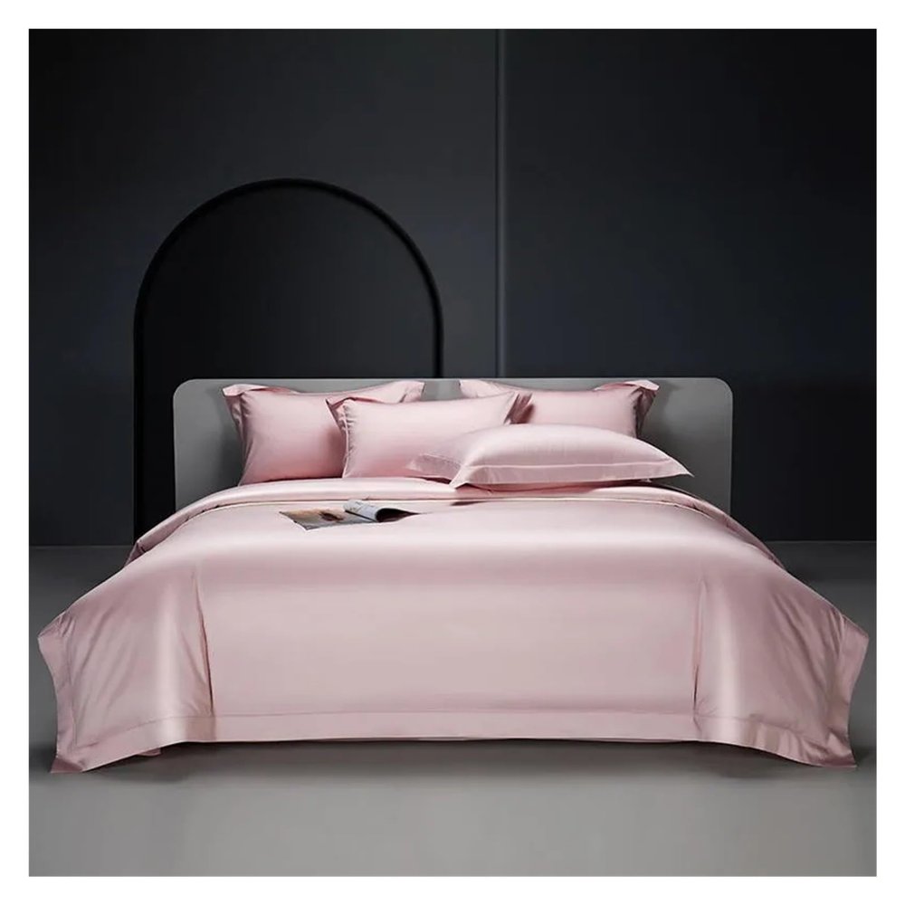 ADovz Solid Blue Egyptian Cotton Duvet Cover Bedding Set Premium 1000TC Long Staple Sateen Weave Silky Soft Pima Quality Bed Linen,Bed Sheets
