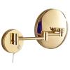 Makeup Mirror with Lights and Magnification,8 inch Brass Bathroom Wall-Mounted Led Cosmetic Vanity Mirror,Swivel Extendable Mirror,Black,3X /Gold/5X (Color : Chrome, Size : 5X) view 3