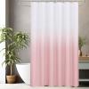 AooHome Fabric Shower Curtains, Cloth Ombre Pink Shower Curtain Sets, Washable Fabric Pink and White Shower Curtain, Rustic Farmhouse Bathroom Shower Curtains, 72x72 Inches view 1