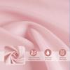 AooHome Fabric Shower Curtains, Cloth Ombre Pink Shower Curtain Sets, Washable Fabric Pink and White Shower Curtain, Rustic Farmhouse Bathroom Shower Curtains, 72x72 Inches view 4