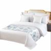 Blue Grey Coastal Bed Runner for Cal.King Bed, Bedspread Protector Slipcover Bed Scarf for Foot Bed Runners & Scarves for Bedroom Hotel Wedding Room 94x20 Inches Sea Turtle Nautical Coral Summer Beach view 2