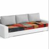 Abstract Orange Sofa Couch Cushion Covers Washable, Removable Stretchable Sectional Couch Covers Slipcovers for L & T Shape Sofa Furniture Protector L Size 1 pc Shabby Chic Geometric Circle Red Black view 1