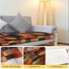 Abstract Orange Sofa Couch Cushion Covers Washable, Removable Stretchable Sectional Couch Covers Slipcovers for L & T Shape Sofa Furniture Protector L Size 1 pc Shabby Chic Geometric Circle Red Black view 4