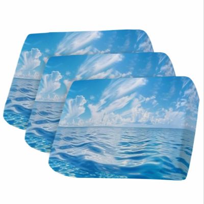 Blue Ocean Sofa Couch Cushion Covers Washable, Removable Stretchable Sectional Couch Covers Slipcovers for L & T Shape Sofa Furniture Protector S Size 3 pcs Summer Tropical Beach Seaside Coastal Wave