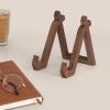 lamphle Item Display Rack Dish Tea Cake Display Stand Decorative Anti-Skid Wooden Plate Holder Home Office Desktop Picture Frame Photo Stand Decorative Picture Frame Photo Stand Ebony view 4