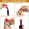 8Pcs Silicone Wine Stopper for Wine Bottles, Reusable Sparkling Wine Bottle Stopper, Silicone Wine Seal Stopper, Wine Bottle Cover Caps to Keep Wine Fresh, Beer Champagne Stopper Home Use(4 Colors) view 3